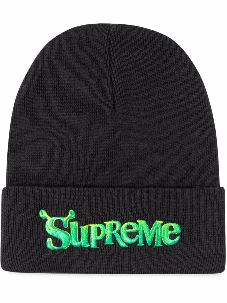 Supreme x Shrek logo beanie - Black Cover