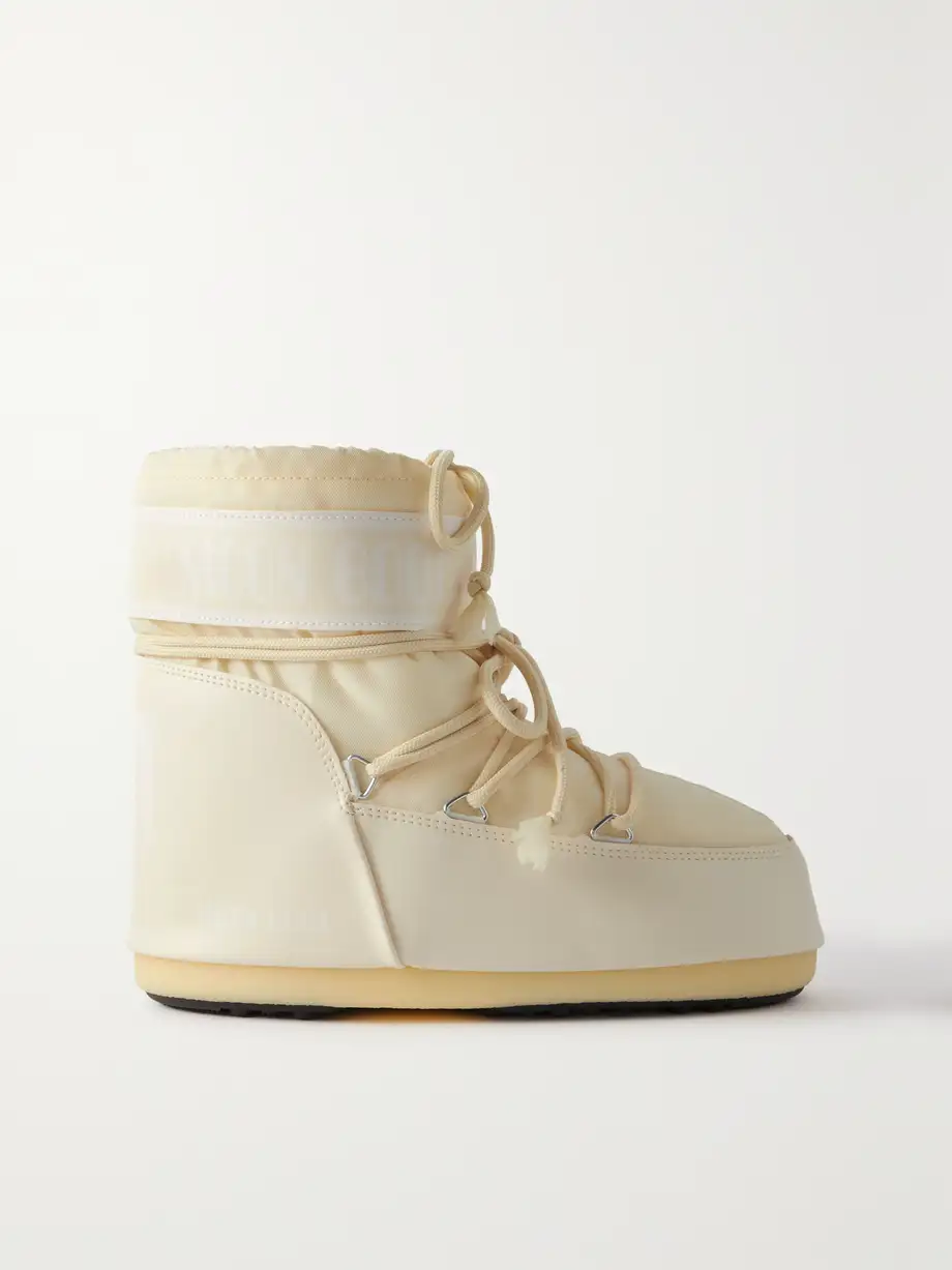 Moon Boot - Icon Low Shell And Faux Leather Snow Boots - Cream Cover