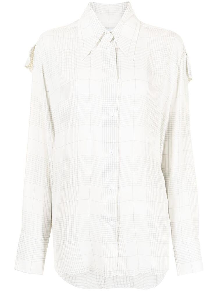 Maticevski Diplomat check shirt - White Cover