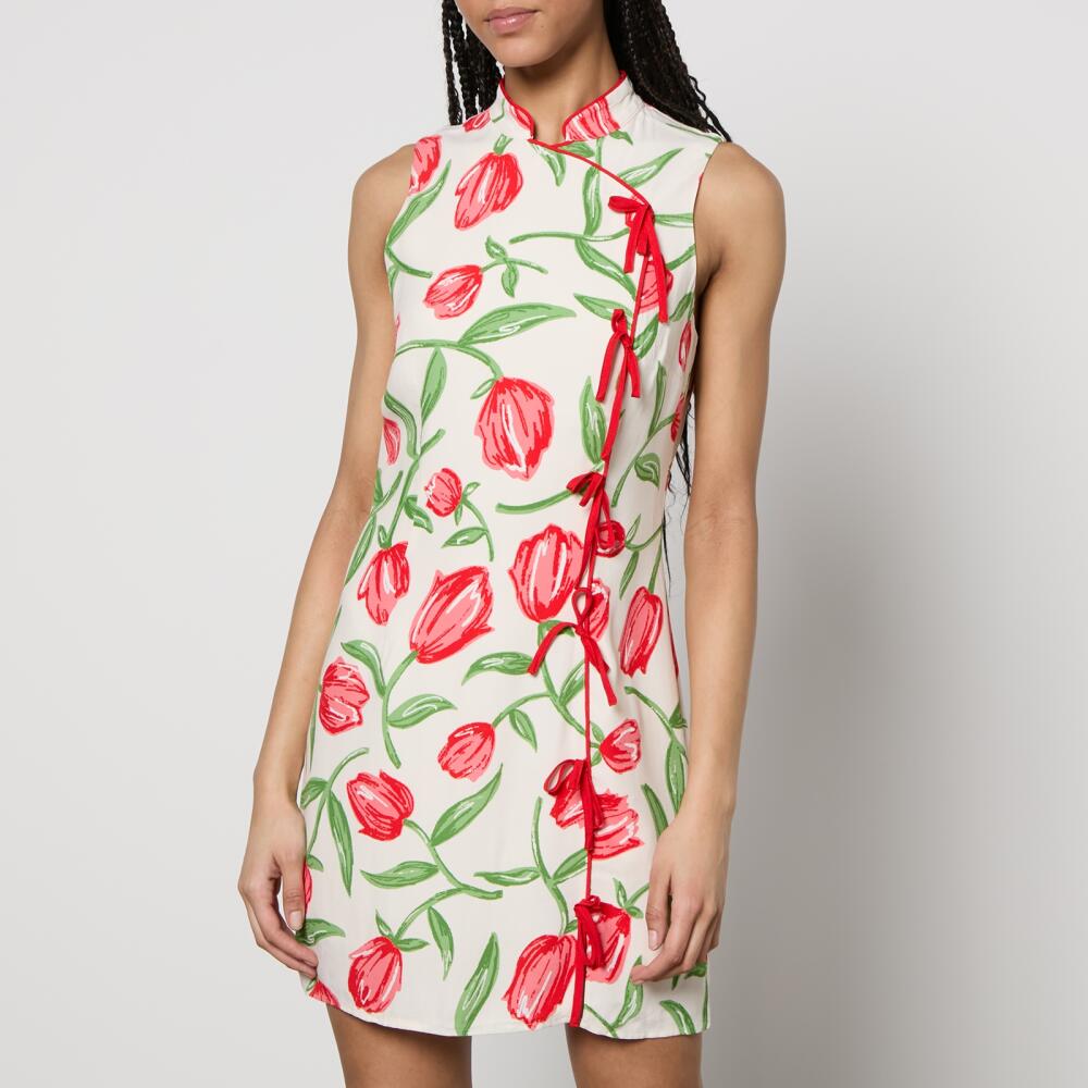 Kitri Aubrey Floral-Print Crepe Mini Dress Cover