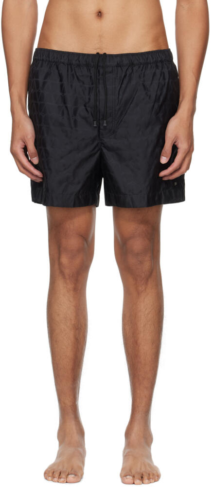 Valentino Black Toile Iconographe Swim Shorts Cover