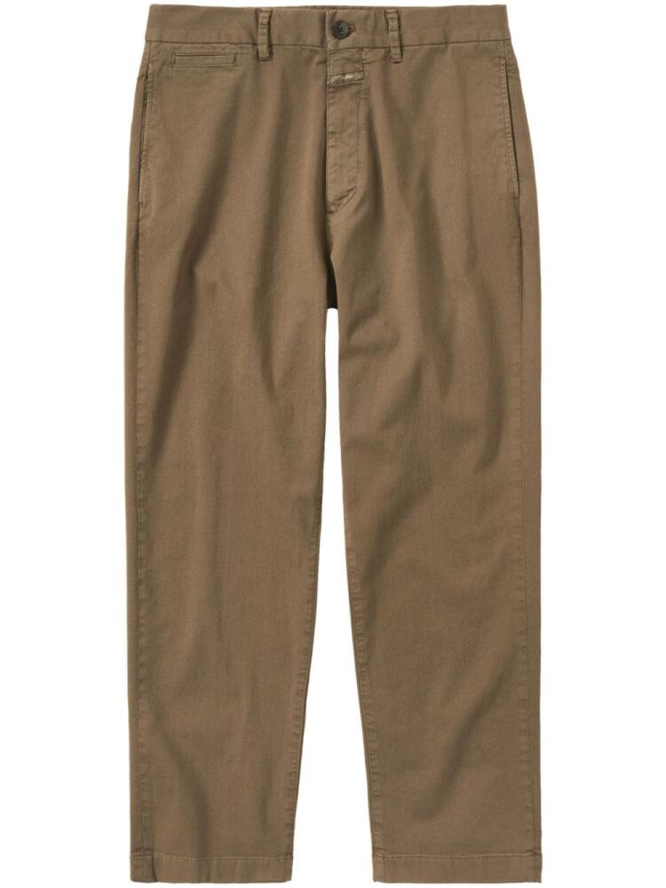 Closed Tacoma tapered cotton trousers - Brown Cover