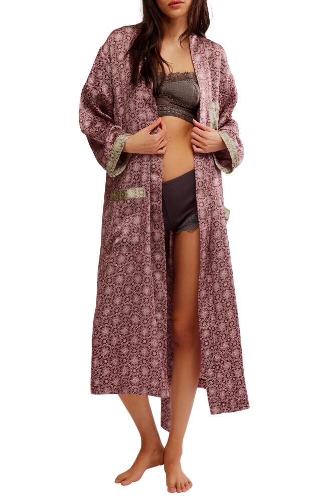 Free People Oasis House Robe in Raisin Combo Cover