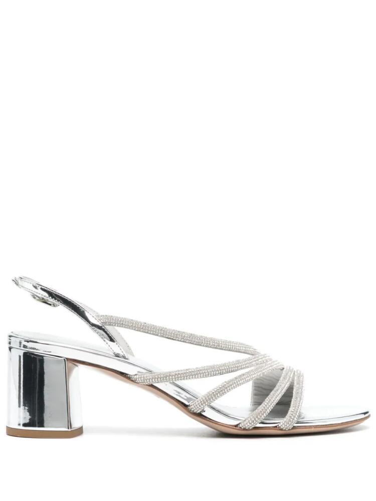 Le Silla Scarlet 60mm leather sandals - Silver Cover