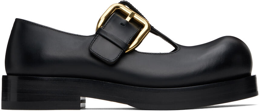 Bottega Veneta Black Helium Mary-Jane Loafers Cover