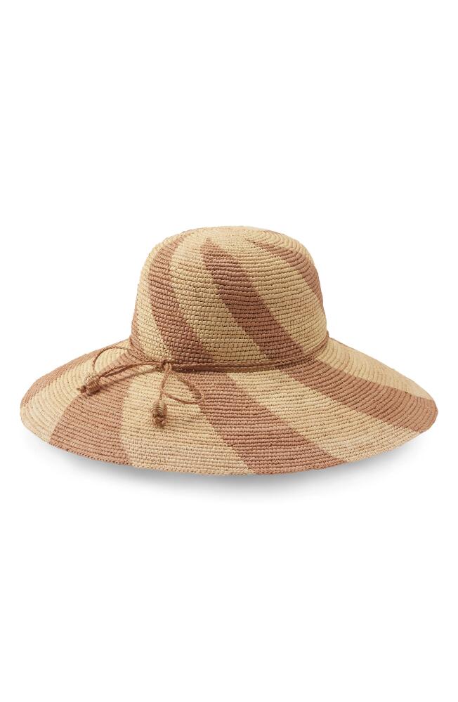 Helen Kaminski Bonbon Stripe Sun Hat in Alabaster/barley Cover