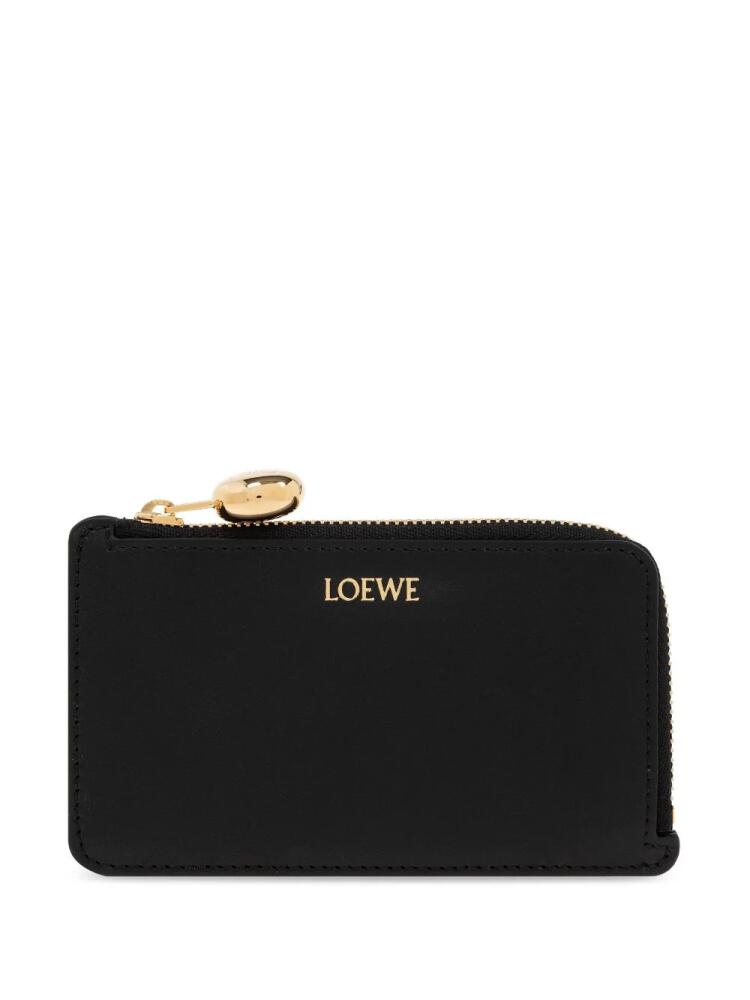 LOEWE Pebble calf leather cardholder - Black Cover