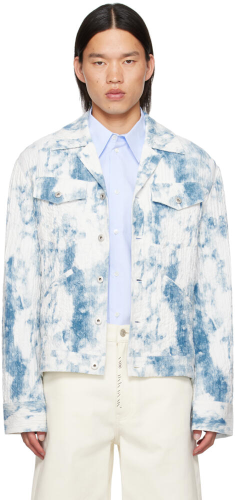 Feng Chen Wang Blue & White Printed Jacket Cover