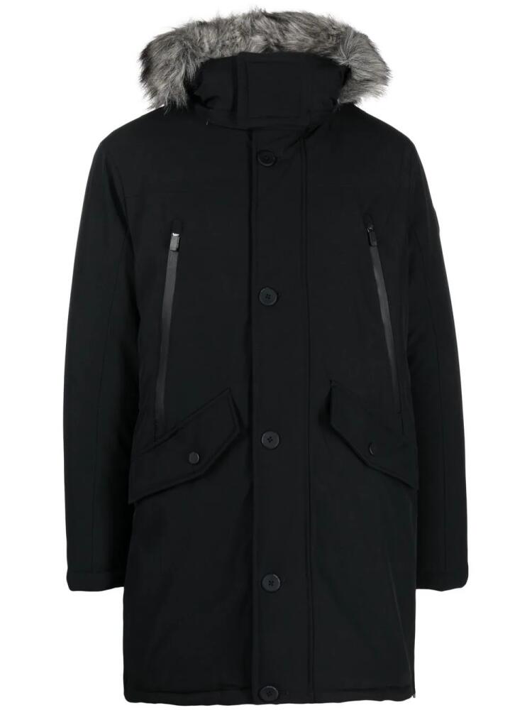 Michael Kors faux fur-trim parka coat - Black Cover