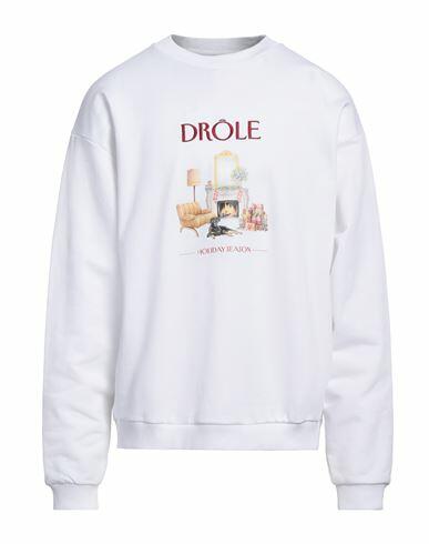 Drôle De Monsieur Man Sweatshirt White Cotton Cover