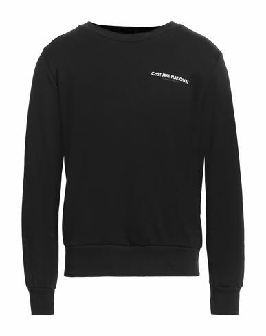 Costume National Man Sweatshirt Black Cotton Cover