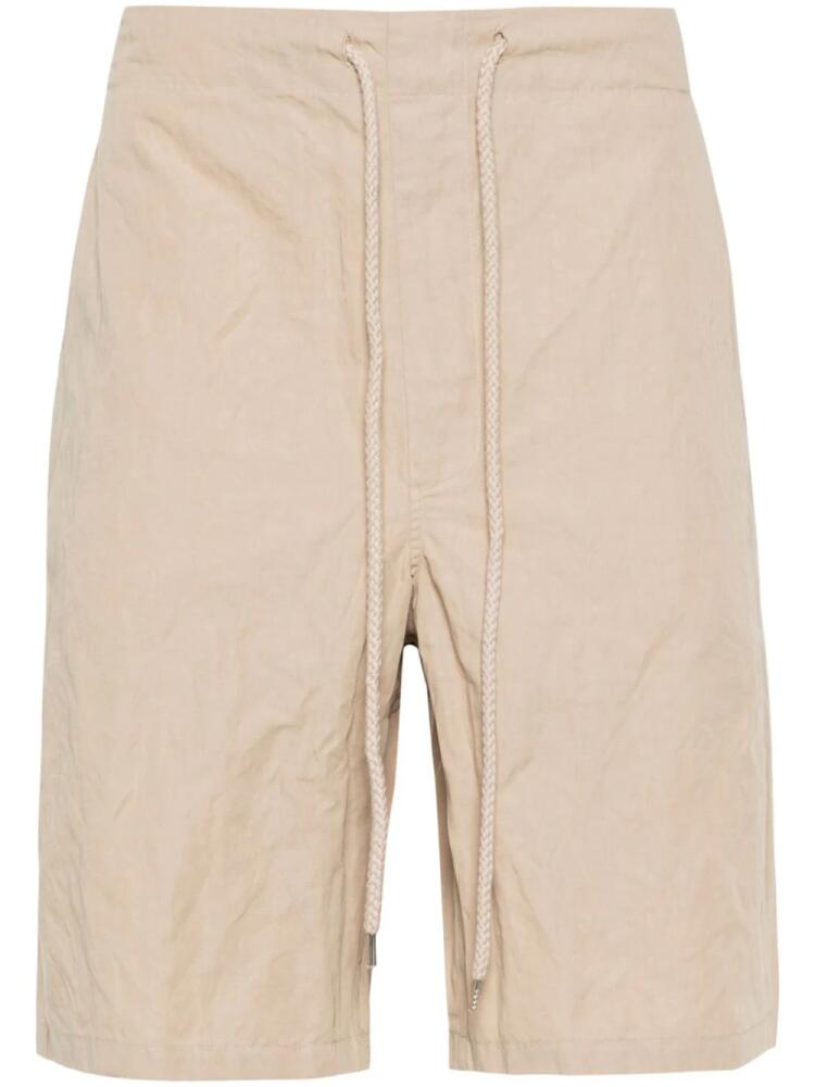 Destin drawstring-waistband cotton shorts - Neutrals Cover