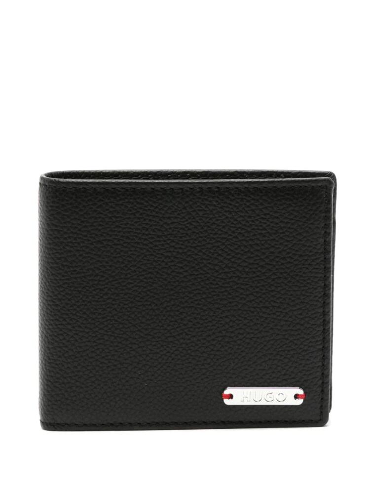 HUGO logo-plaque wallet - Black Cover