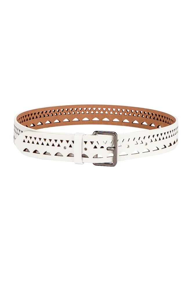 ALAÏA Vienne Thin Belt in White Cover