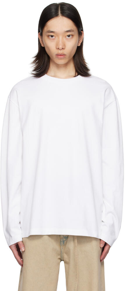 Róhe White Oversized Long Sleeve T-Shirt Cover