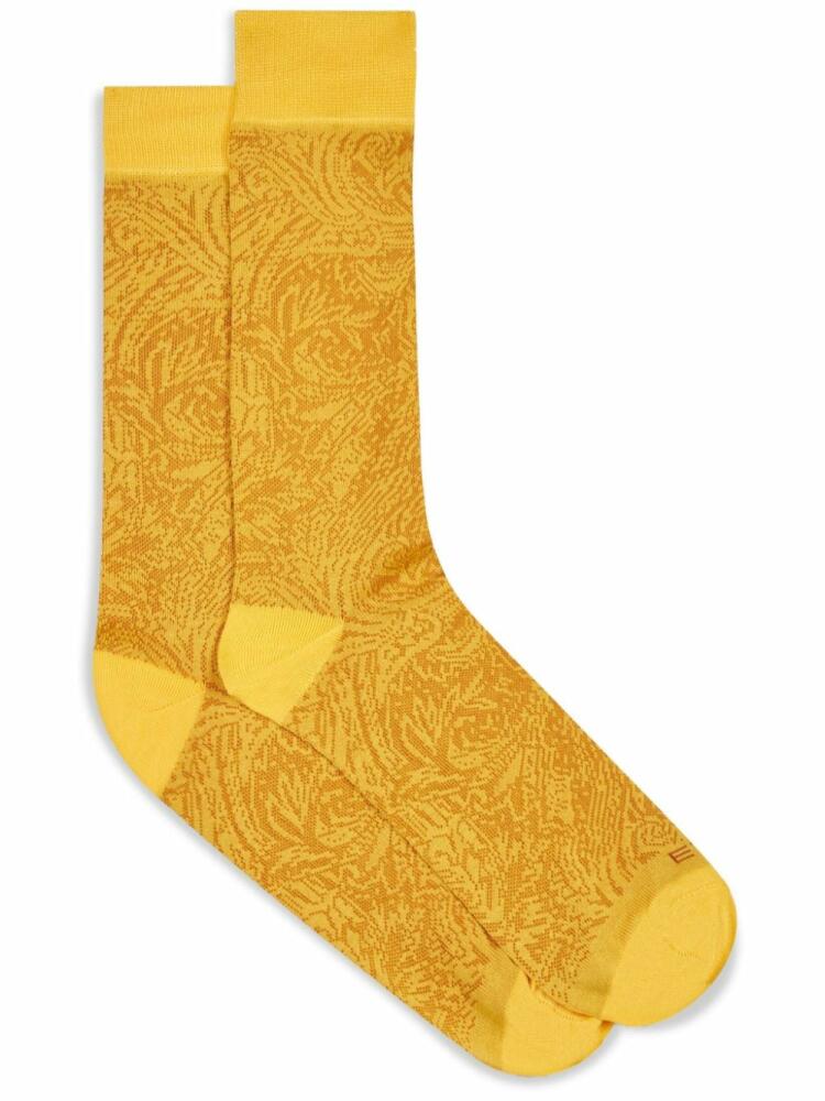 ETRO yellow paisley-jacquard socks Cover