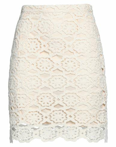 Isabelle Blanche Paris Woman Mini skirt Off white Cotton Cover