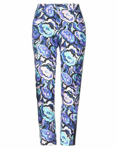 Pucci Woman Pants Blue Wool, Silk Cover