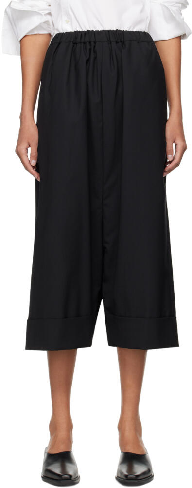 Junya Watanabe Black Rolled Cuff Trousers Cover