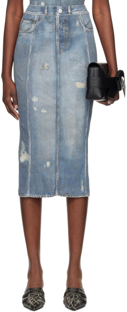 Acne Studios Blue Rib Midi Skirt Cover