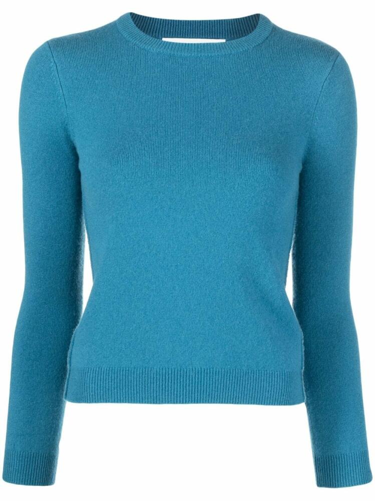 extreme cashmere crew-neck ribbed-knit jumper - Blue Cover