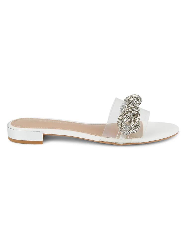 BCBGeneration Women's Darli Embellished Flat Sandals - Bright White Cover