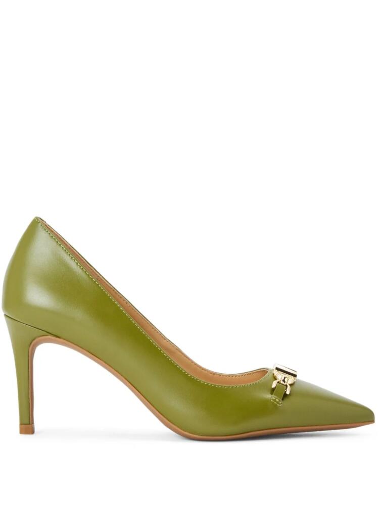 Michael Kors 75mm appliqué-logo leather pumps - Green Cover