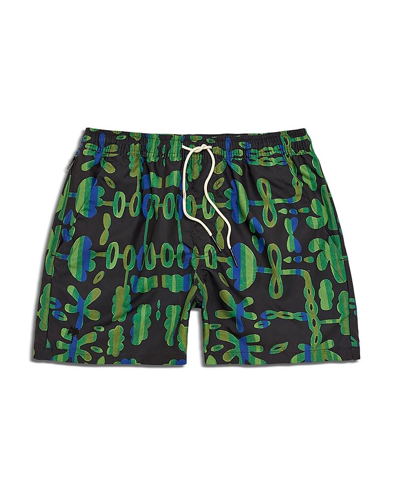 Oas Feral Galbanum Drawstring 4.3 Swim Shorts Cover