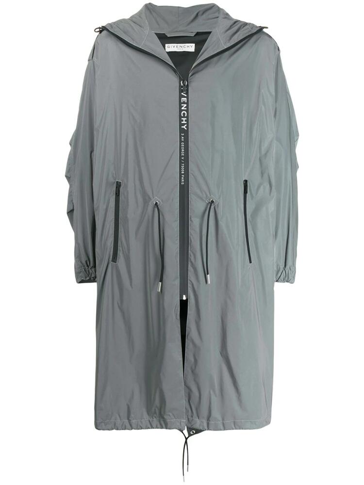 Givenchy hooded drawstring-waist parka - Grey Cover