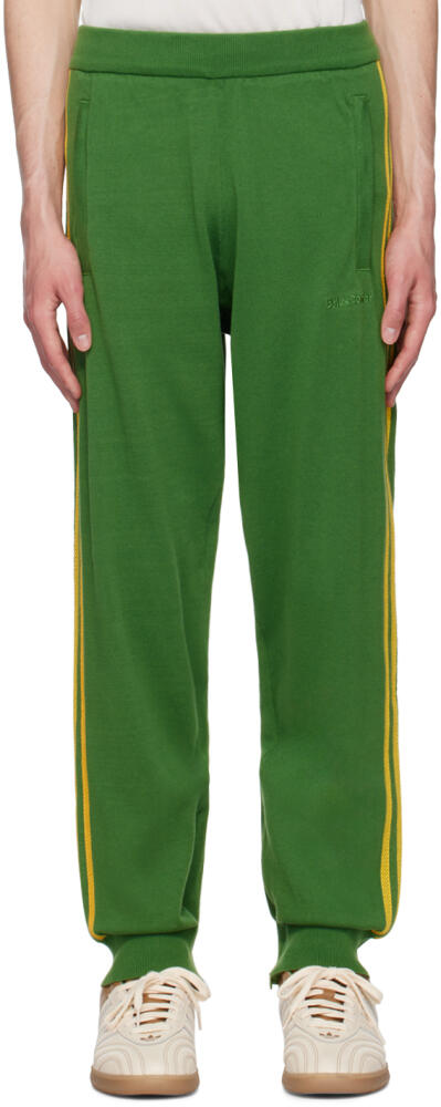 Wales Bonner Green & Yellow adidas Originals Edition Embroidered Logo Sweatpants Cover