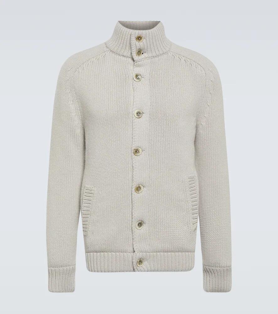 Herno Ribbed-knit wool cardigan Cover