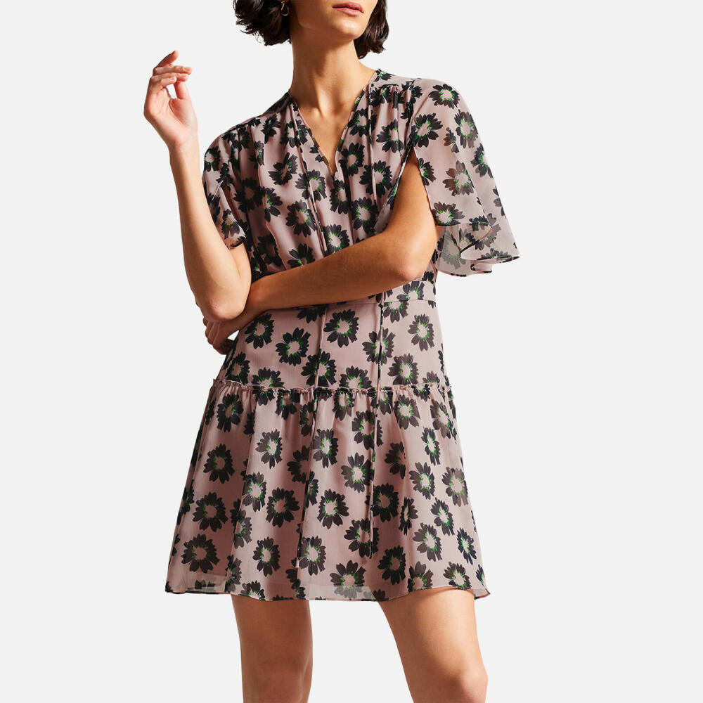 Ted Baker Lucieey Floral Print Chiffon Dress Cover