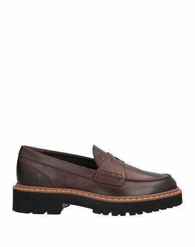 Hogan Woman Loafers Brown Leather Cover