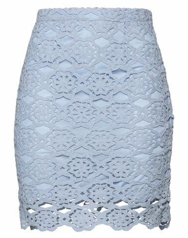 Isabelle Blanche Paris Woman Mini skirt Light blue Cotton Cover