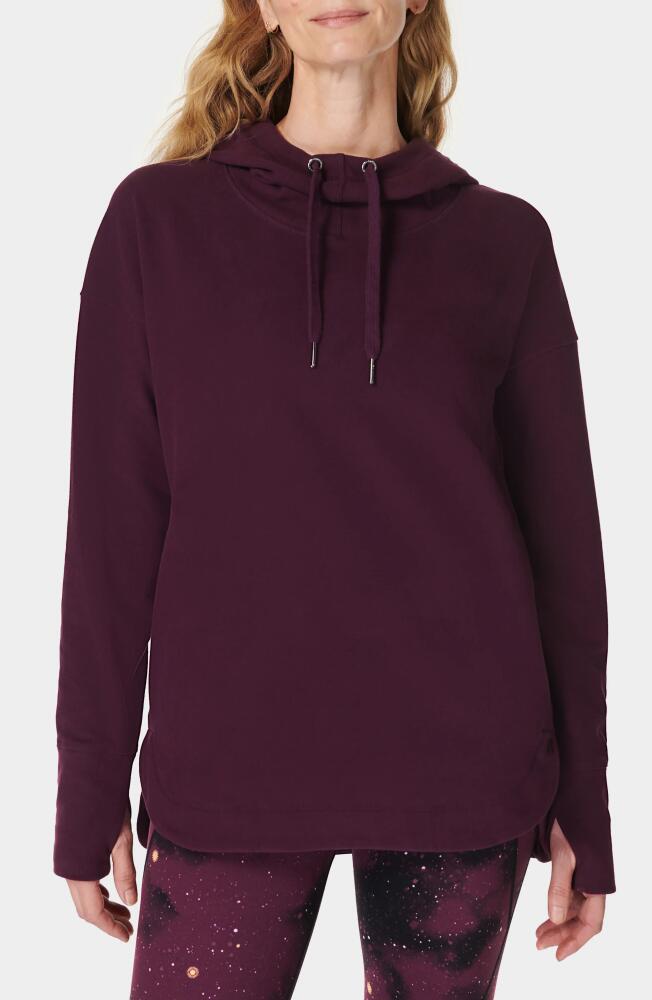 Sweaty Betty Escape Fleece Hoodie in Midnight Cherry Purple Cover