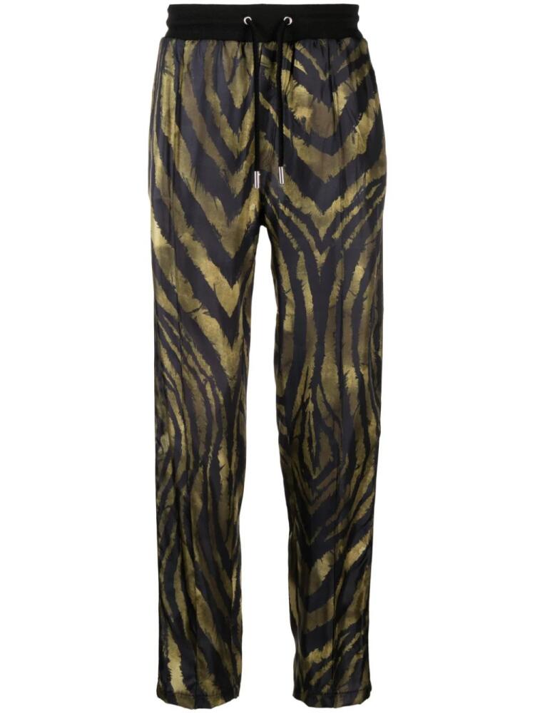 Roberto Cavalli printed silk track pants - Green Cover