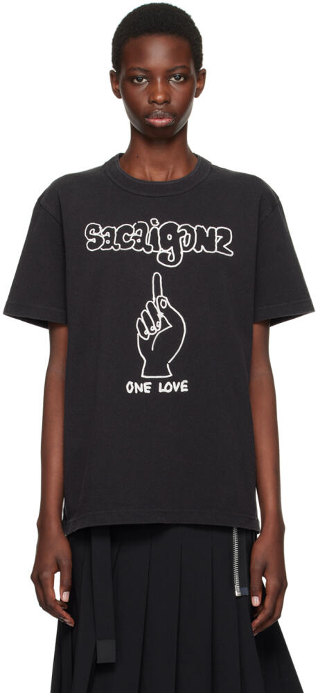 sacai Black Gonz Edition Print T-Shirt Cover