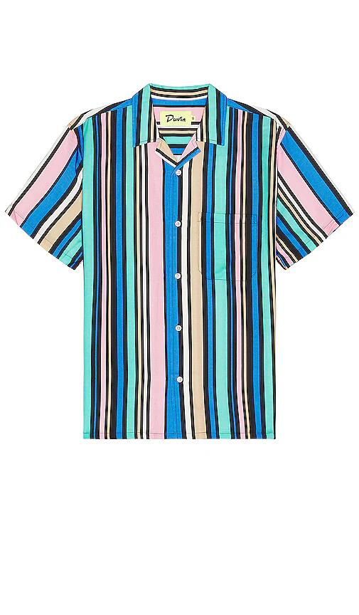 Duvin Design Beach Dweller Button Up Shirt in Multi Cover