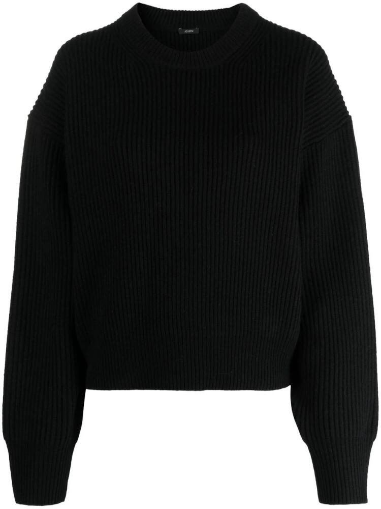 JOSEPH round-neck knitted jumper - Black Cover