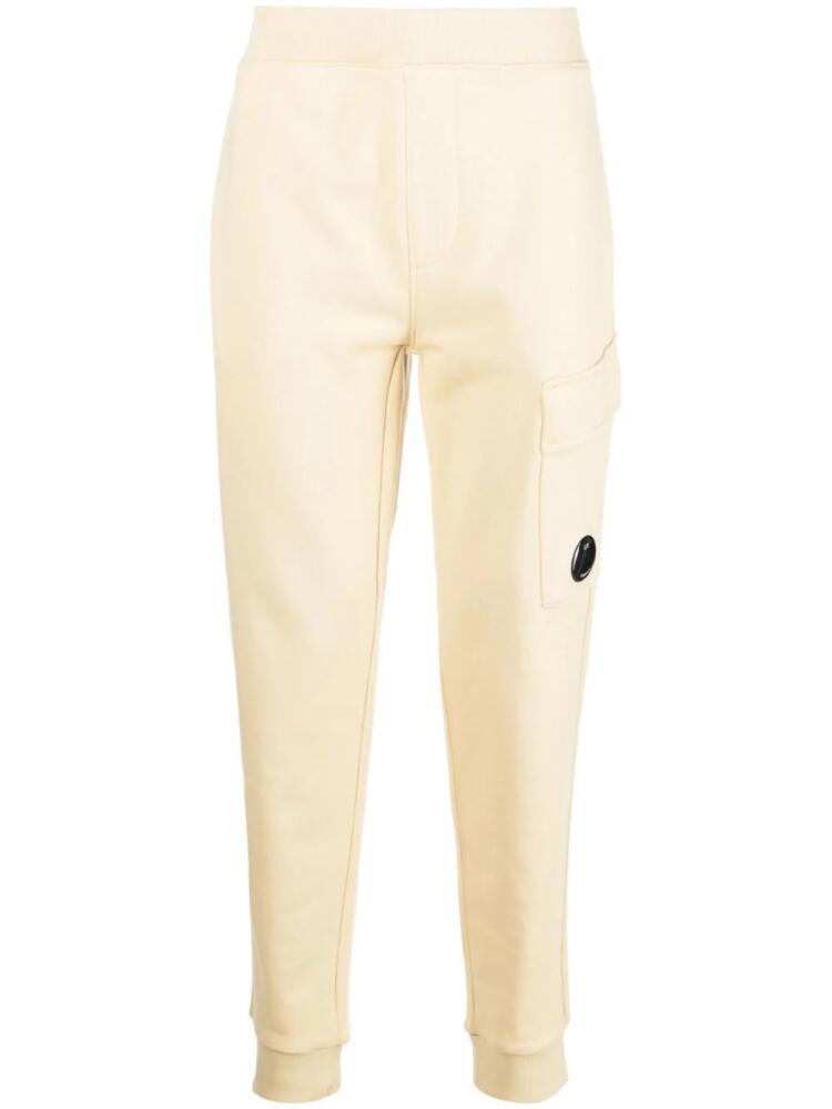 C.P. Company logo-plaque cotton track pants - Neutrals Cover