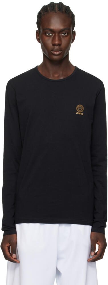 Versace Underwear Black Medusa Long Sleeve T-Shirt Cover