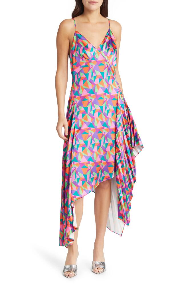 Area Stars Geometric Print Handkerchief Hem Dress in Multi Cover