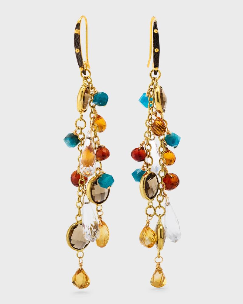 Devon Leigh Multi-Gemstone Cascading Earrings Cover