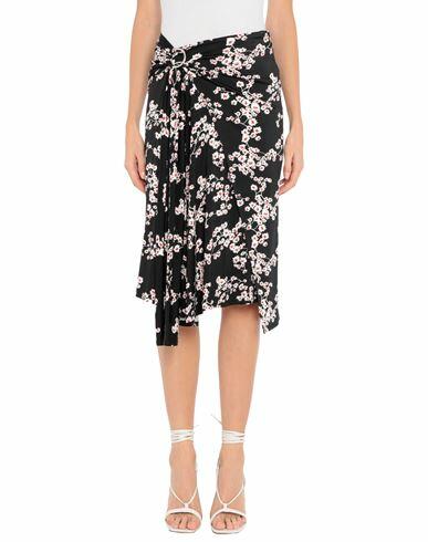 Rabanne Woman Midi skirt Black Viscose, Elastane Cover