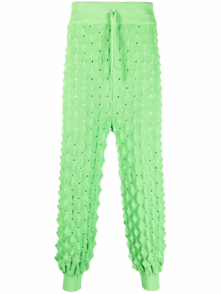 Henrik Vibskov ribbed waist spike-knit paint - Green Cover