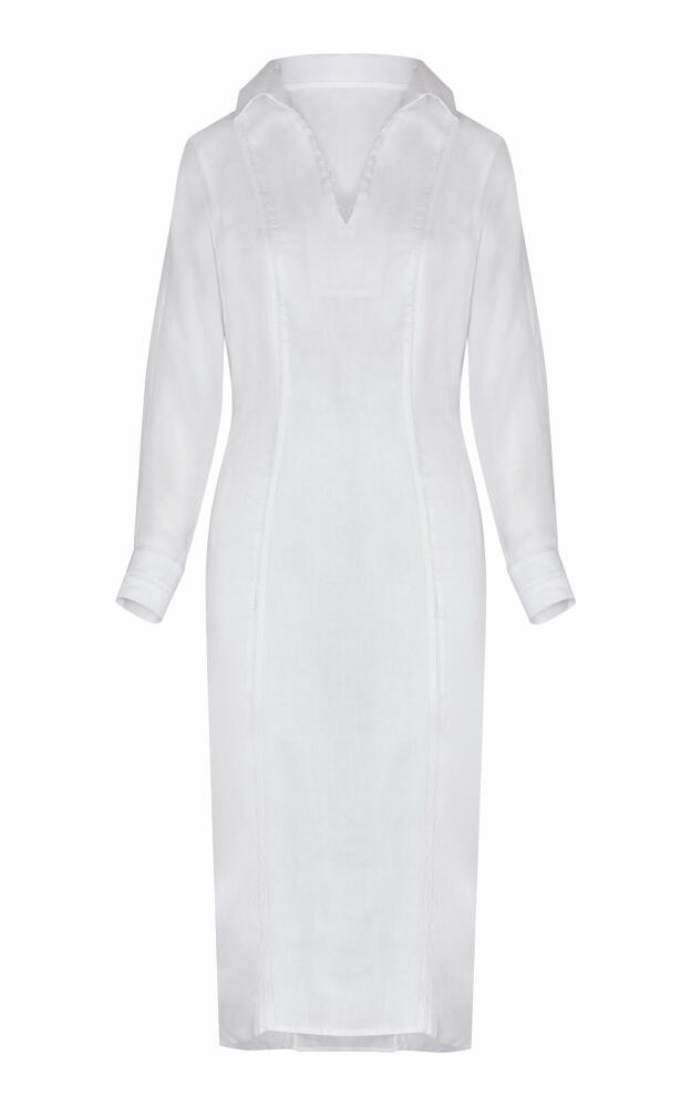 Andres Otalora - Rosario Linen Midi Tunic Dress - Off-White Cover