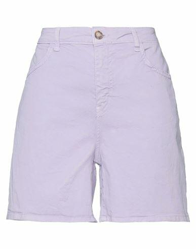 Rebel Queen Woman Shorts & Bermuda Shorts Lilac Cotton, Elastane Cover