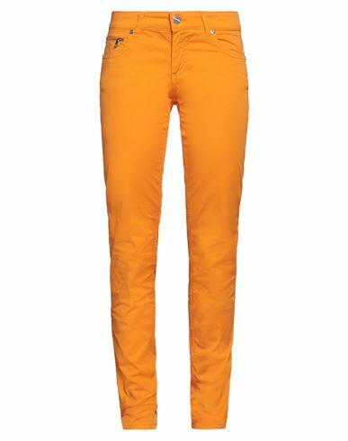 Dirk Bikkembergs Woman Pants Orange Cotton, Elastane Cover