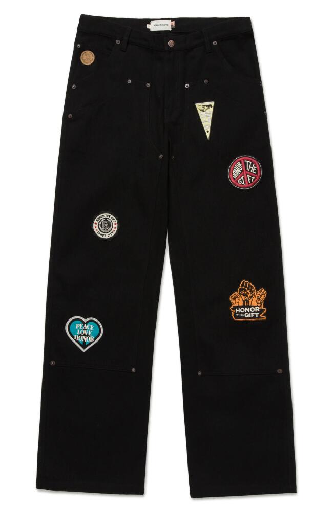 HONOR THE GIFT Patch Carpenter Pants in Black Cover