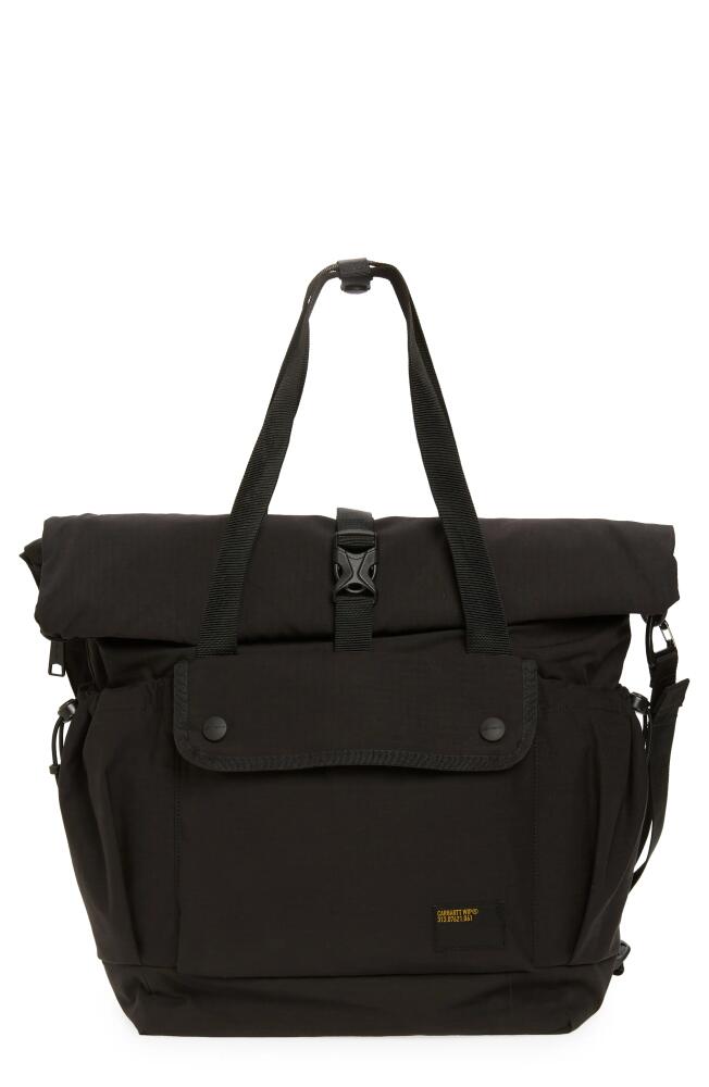 Carhartt Work In Progress Haste Roll Top Canvas Tote in Black Cover